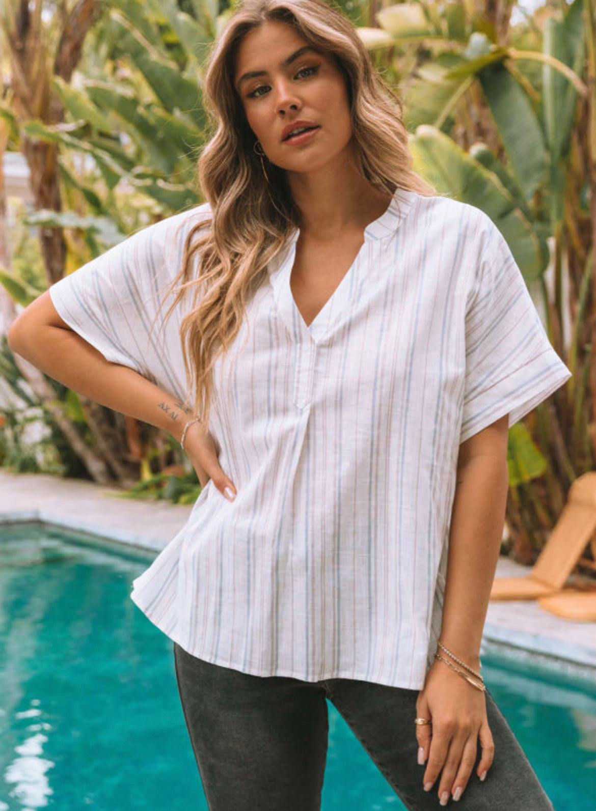 Striped Loose Fit Top