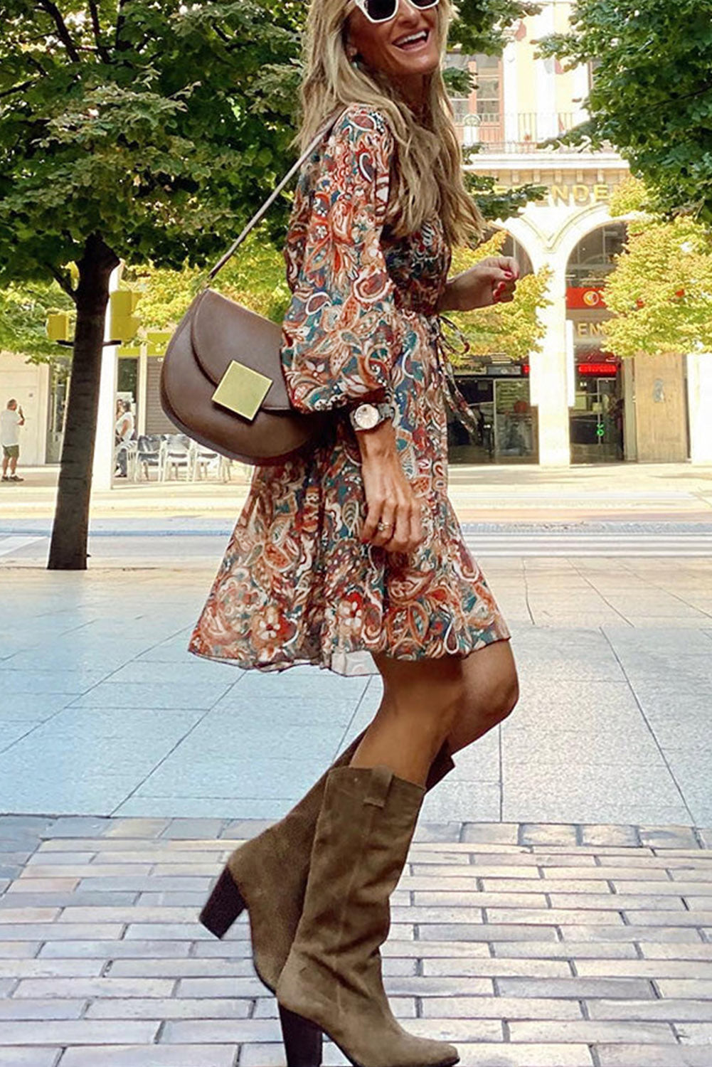 Fall Vibe Flowy Dress