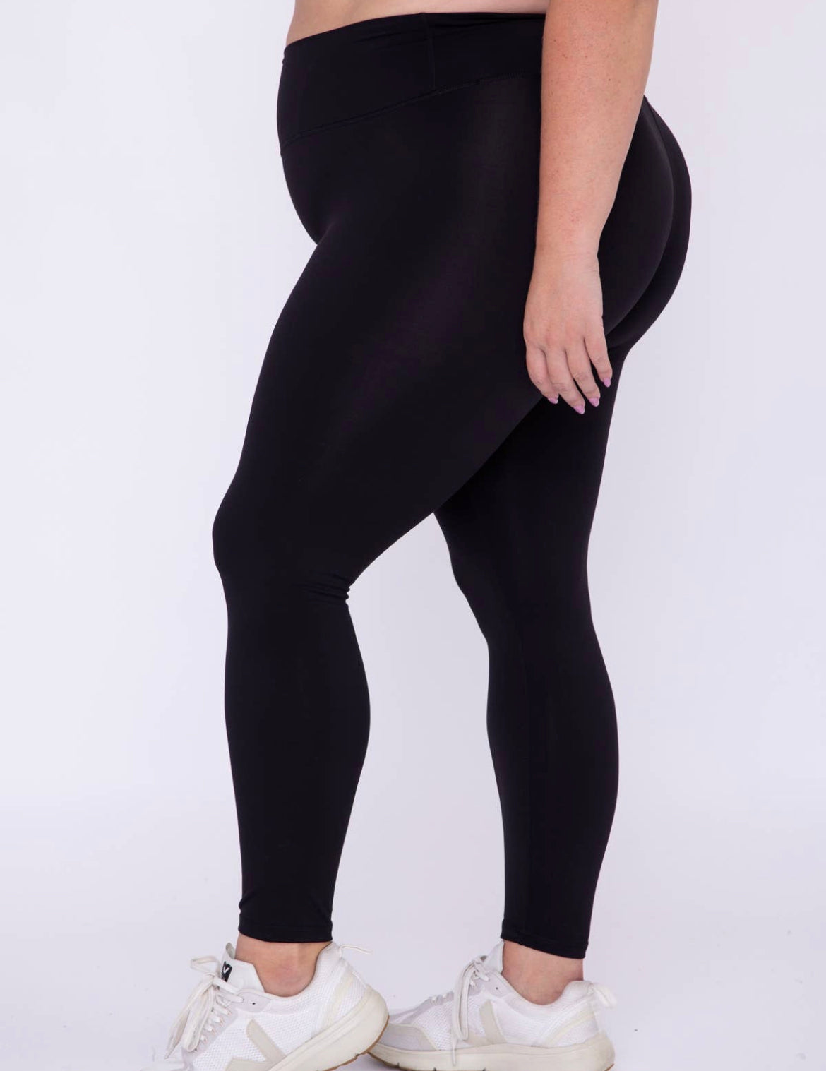 BT-B {On The Right Side} VOCAL Black Leggings w/Studs PLUS SIZE 1X